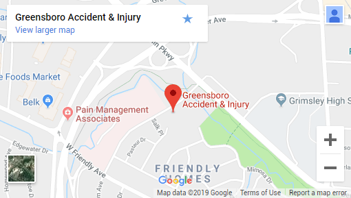 Greensboro NC Chiropractic Map